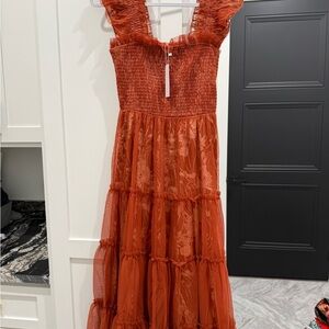 NWT Baltic Born Strapless Rust Dress